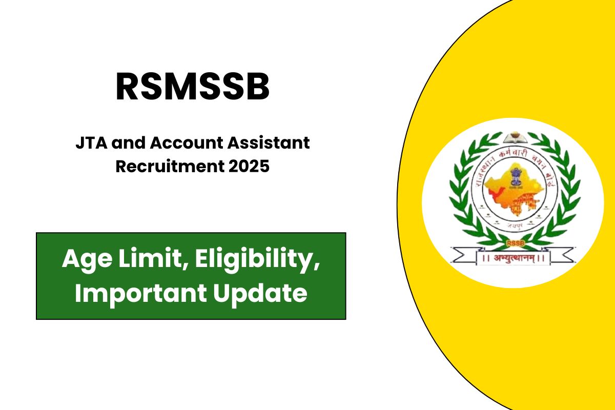 RSMSSB JTA and Account Assistant Recruitment 2025 2600 Vacancies out - Apply Now