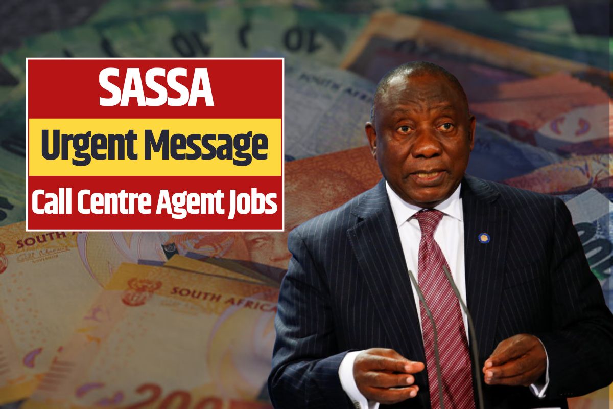 SASSA Urgent Message Call Centre Agent Jobs Open - Apply Immediately