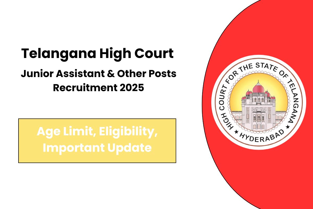 Telangana High Court Junior Assistant & Other Posts Recruitment 2025 for 1673 Posts - Apply Now